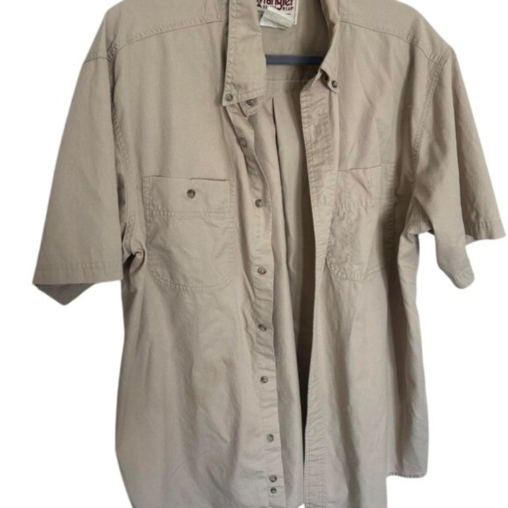Tan Wrangler button up western men's shirt‎ XL